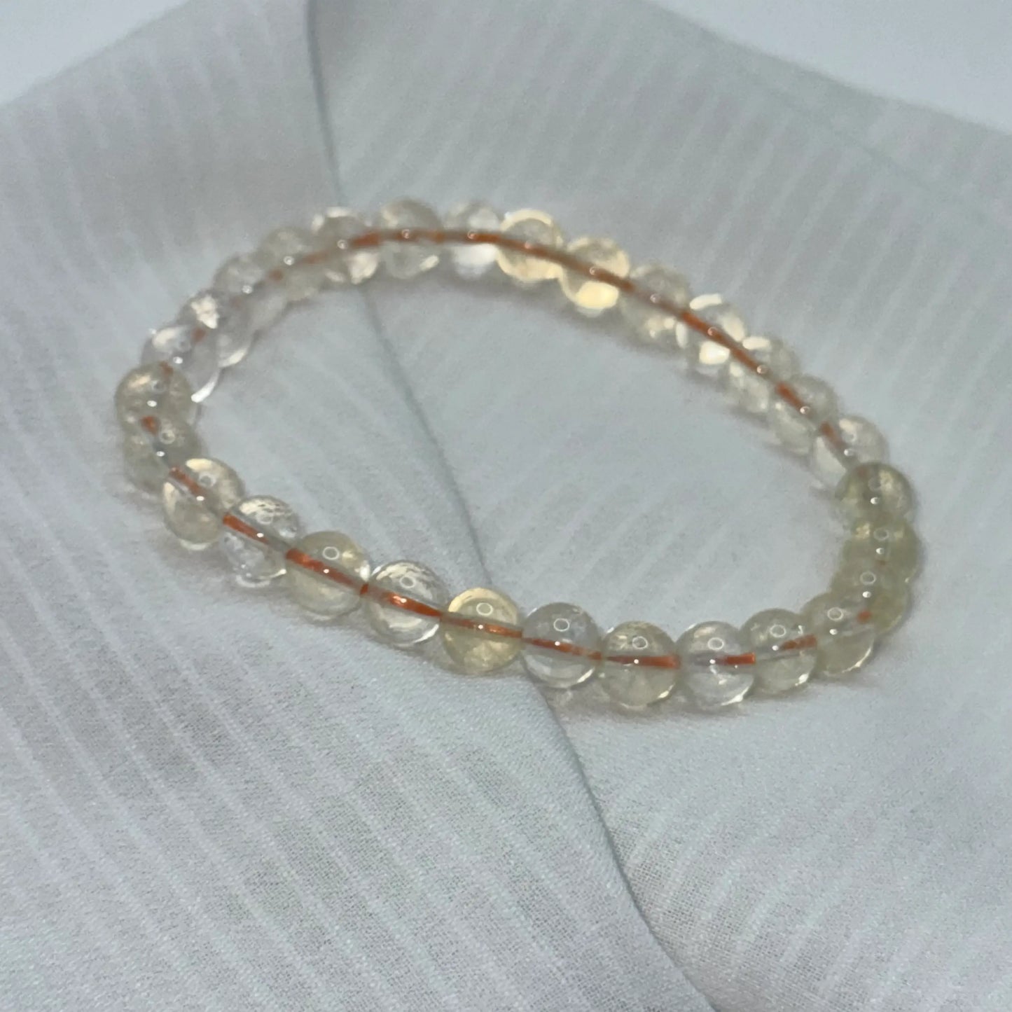 Bracelet Citrine sur soie