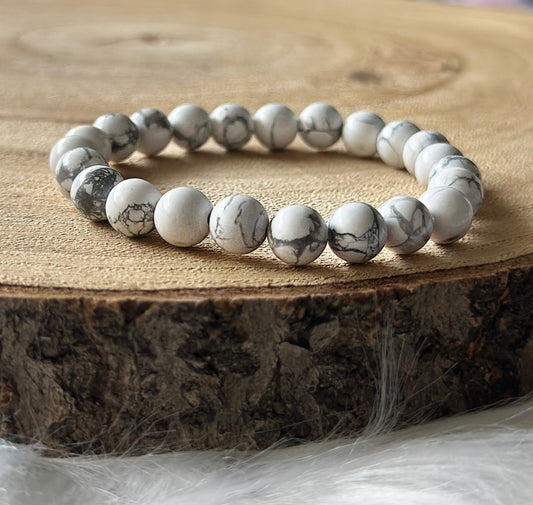 Bracelet Howlite blanche - Bien être & Lithothérapie