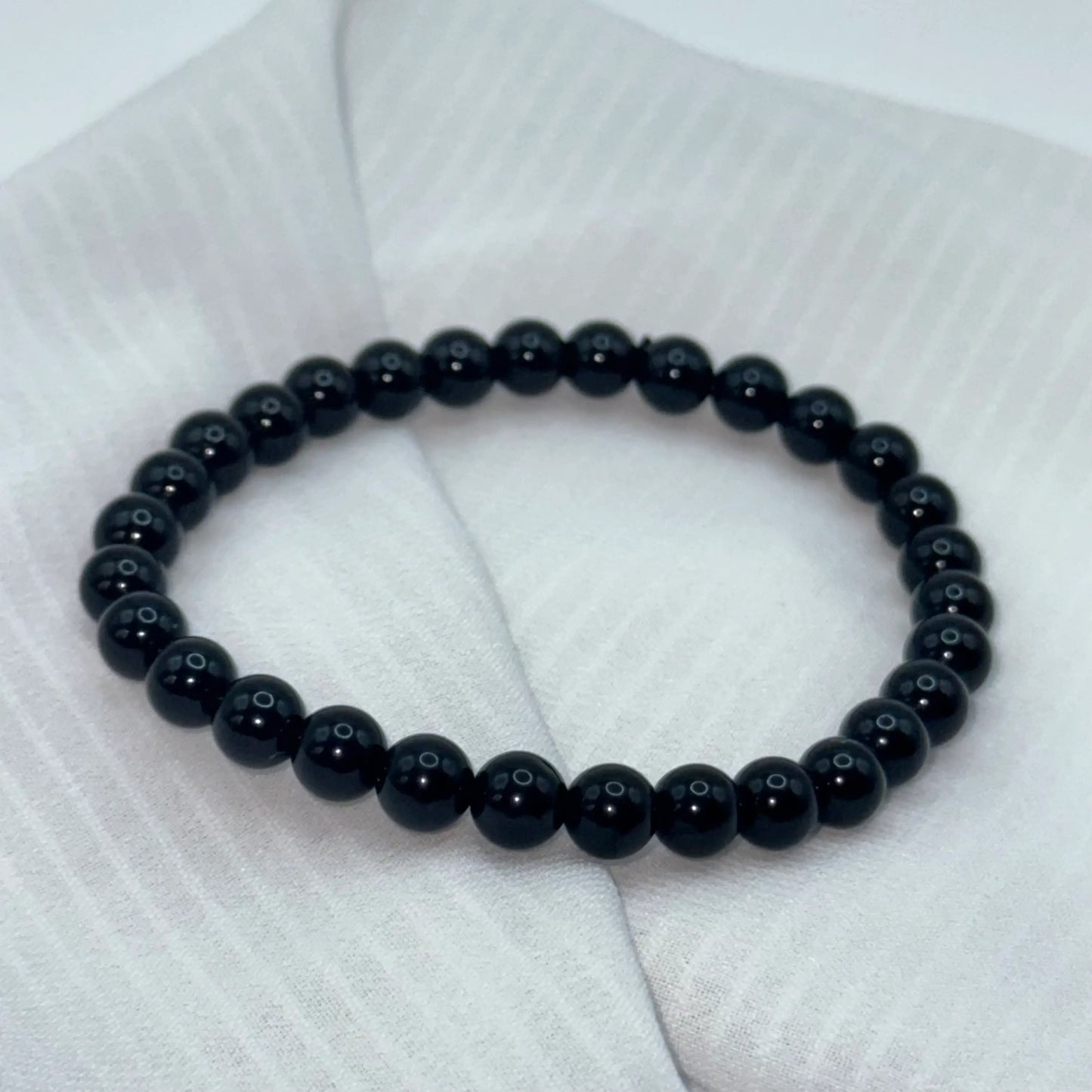 Bracelet Obsidienne noire en pierre naturelle