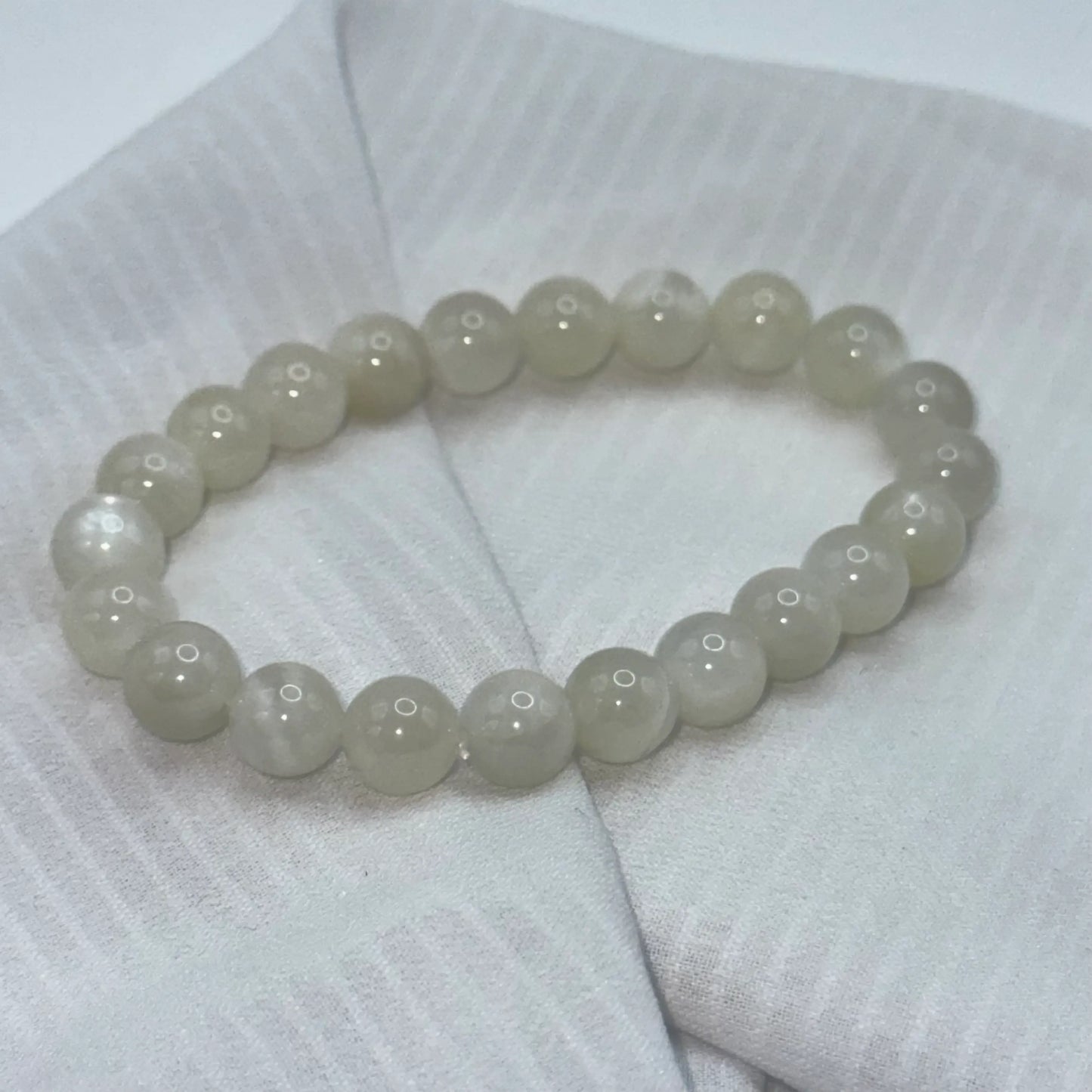 Bracelet Pierre de lune beige