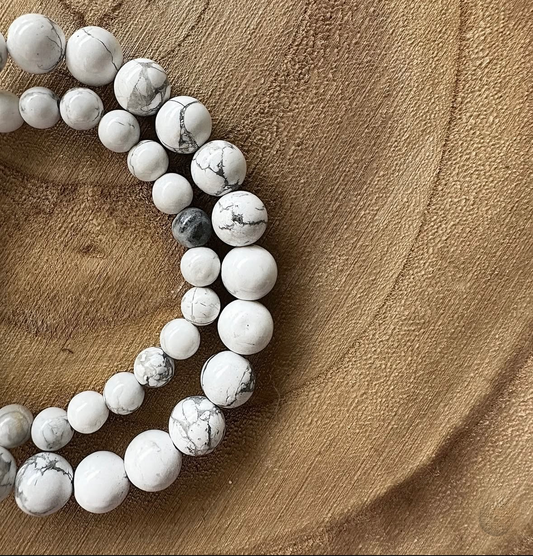 Bracelet Howlite blanche