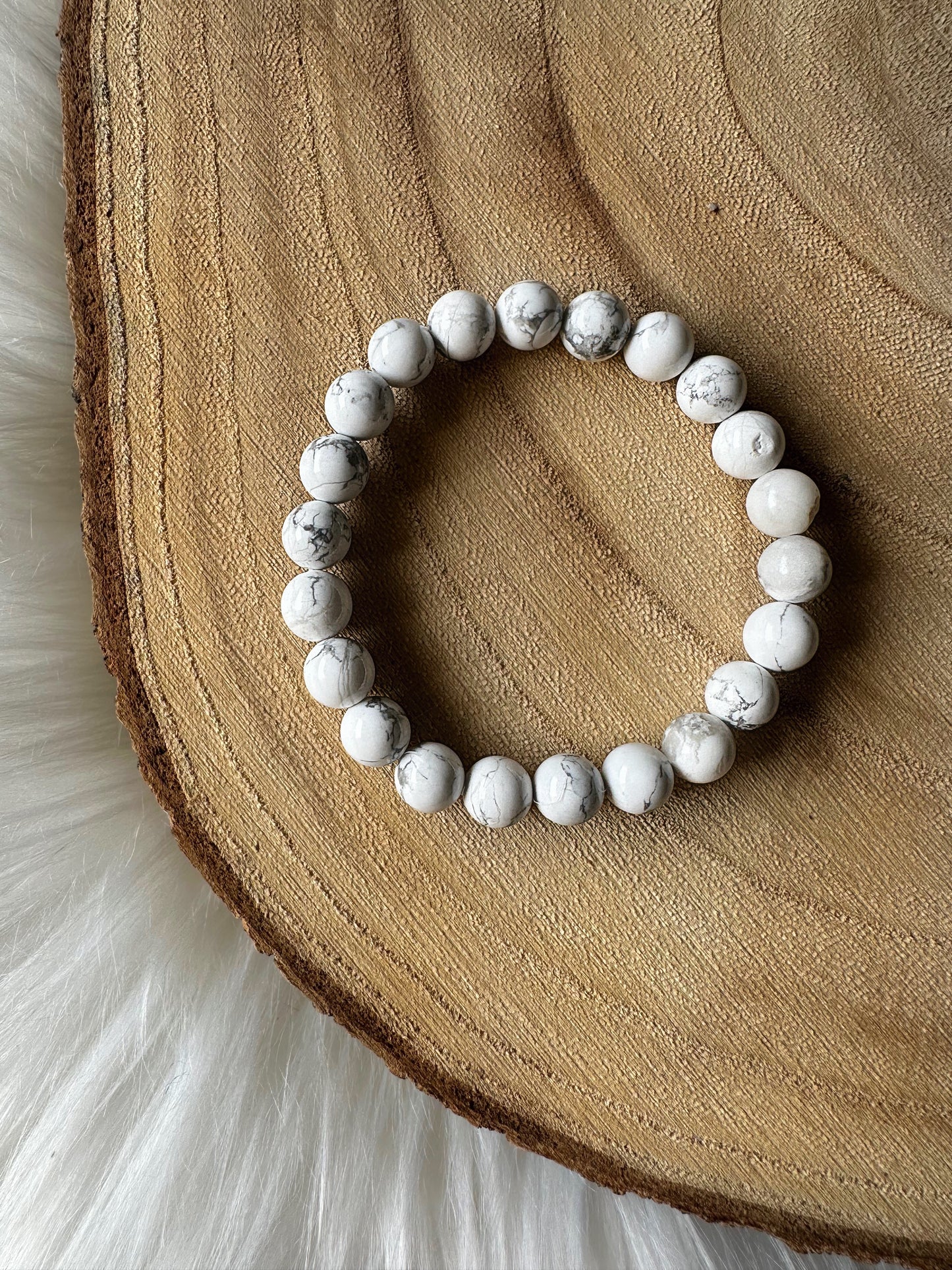 Bracelet Howlite blanche