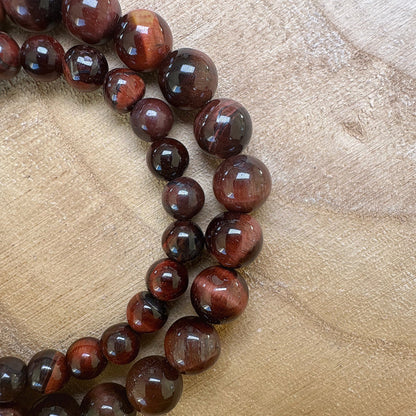 Bracelet œil de taureau sur bois 