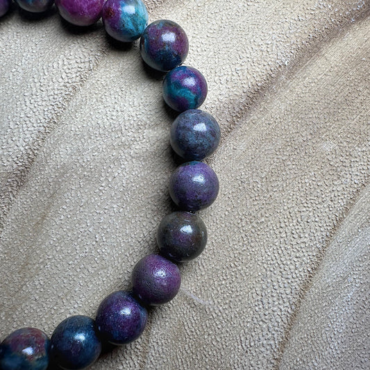 Bracelet rubis d’Inde sur bois 