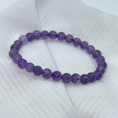 Bracelet Améthyste du Brésil sur soie