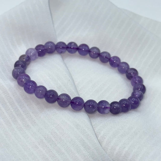 Bracelet Améthyste du Brésil sur soie