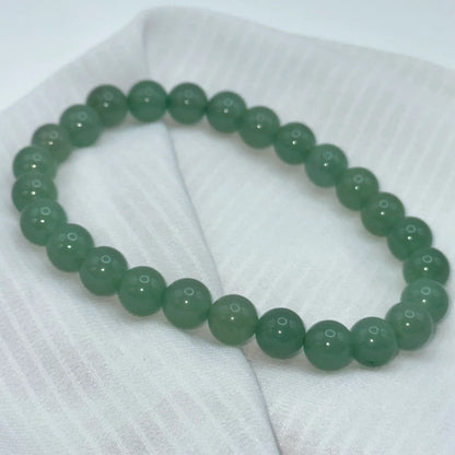 bracelet aventurine verte sur soie 