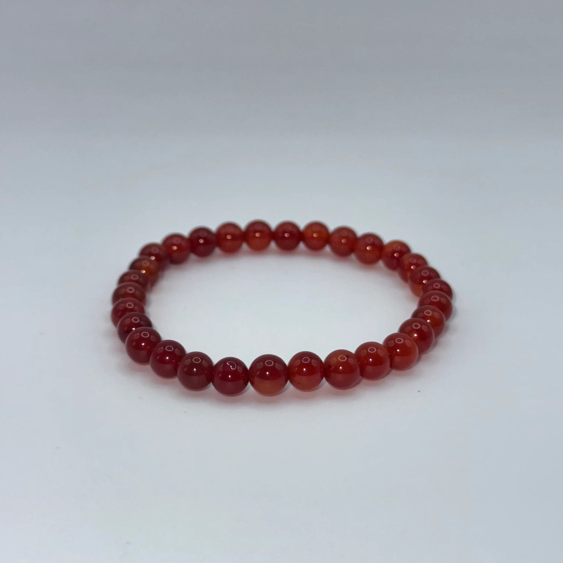 Bracelet Cornaline rouge en 6mm