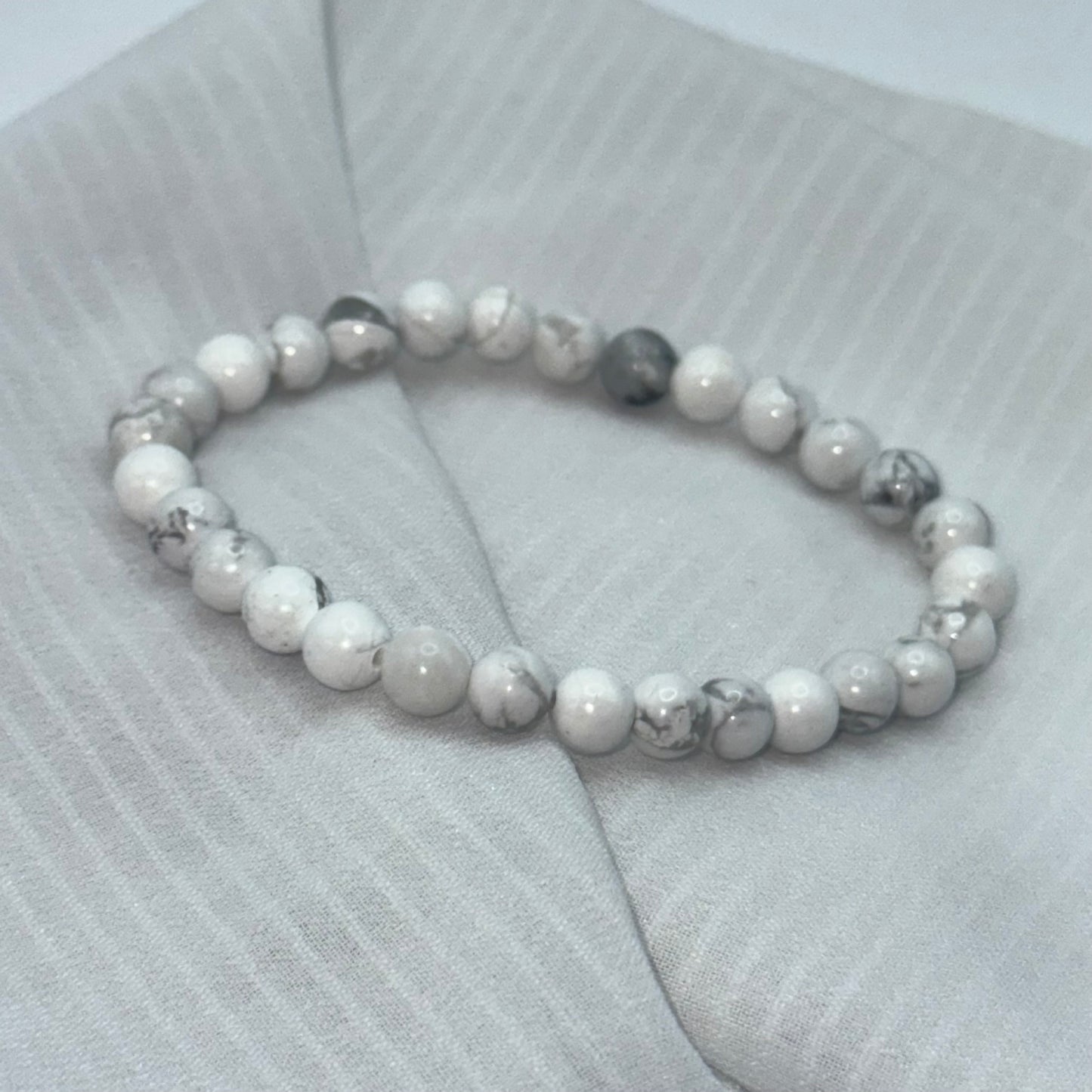 Bracelet Howlite blanche
