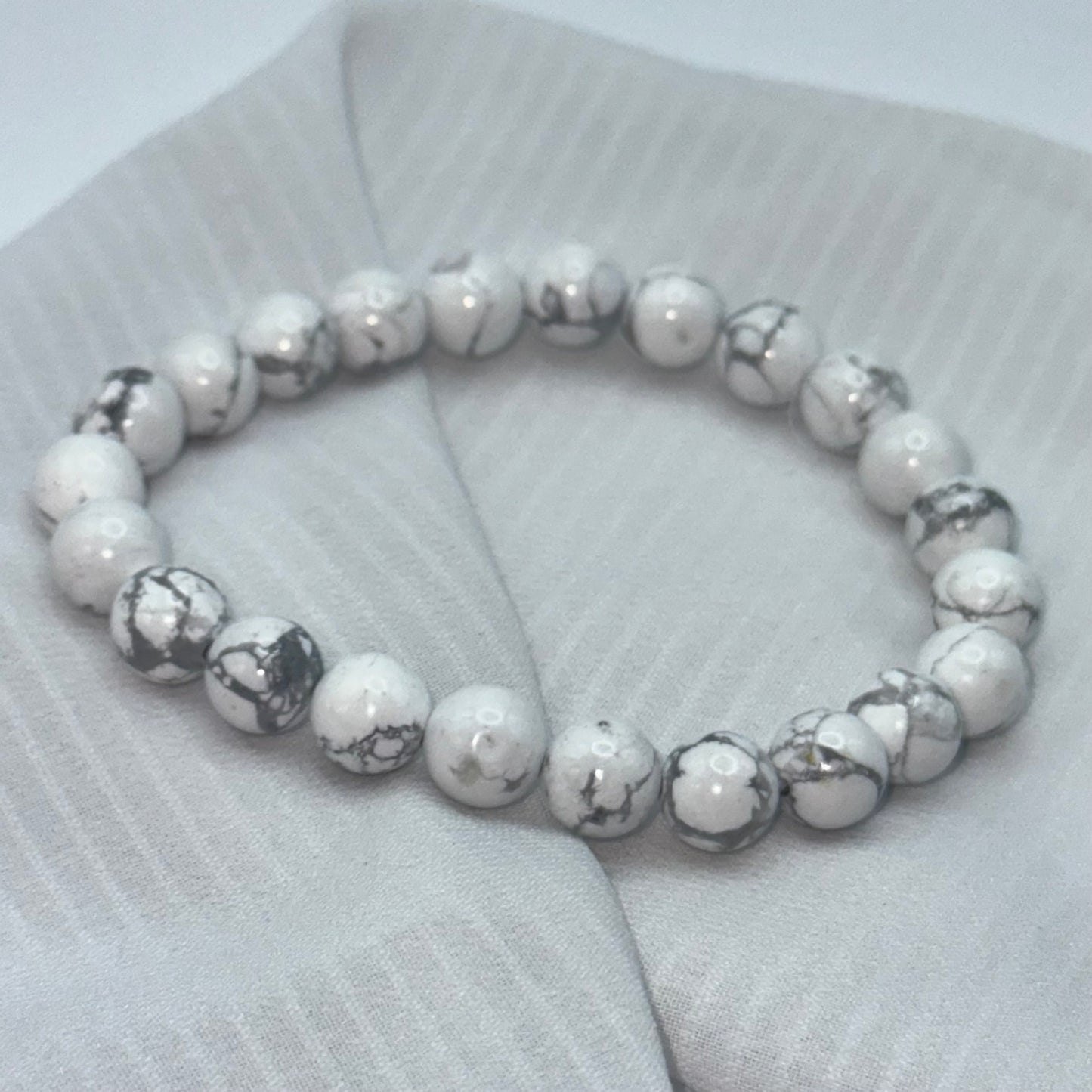 Bracelet Howlite blanche