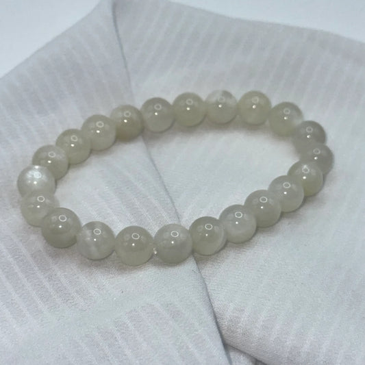 Bracelet Pierre de lune beige