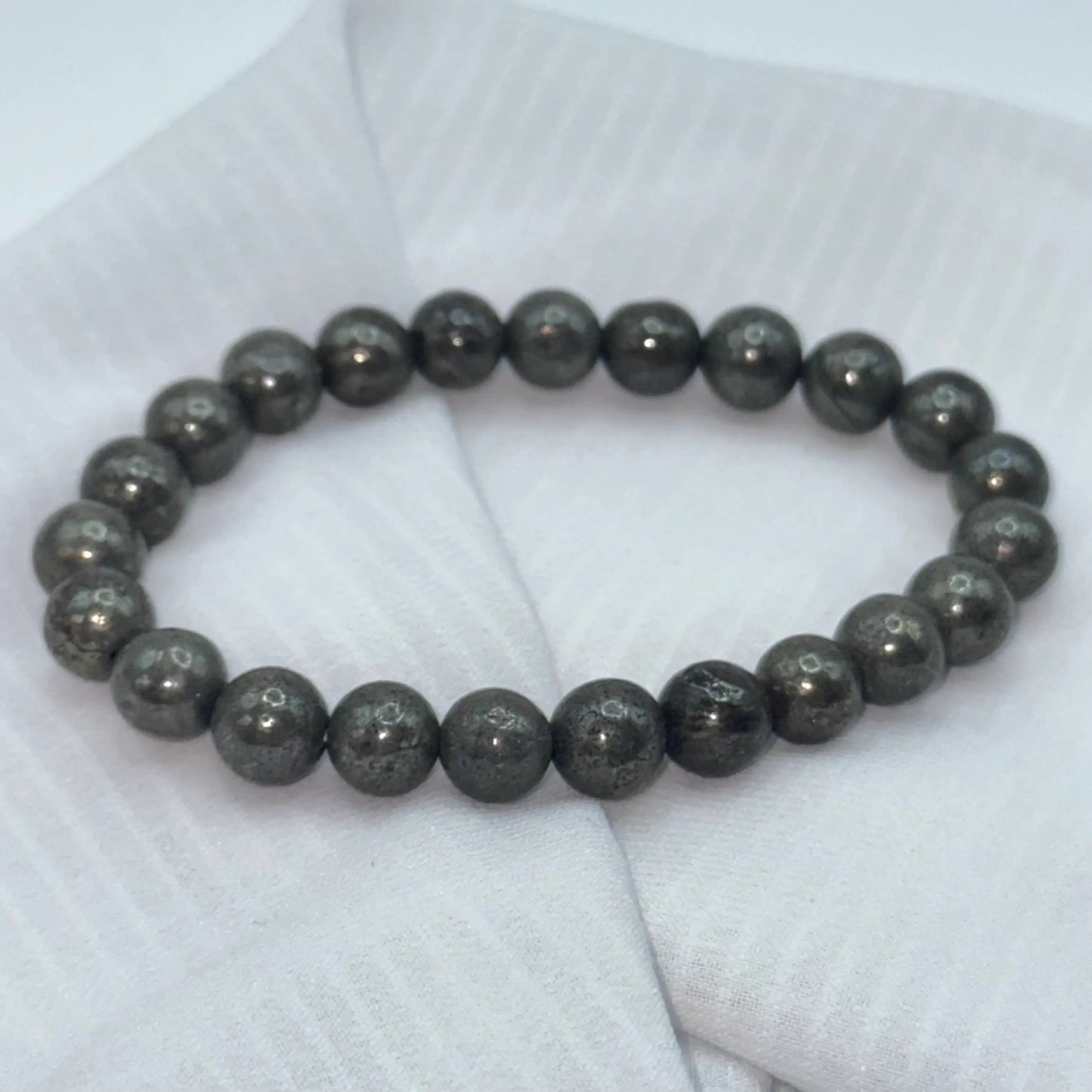 Bracelet Pyrite sur soie
