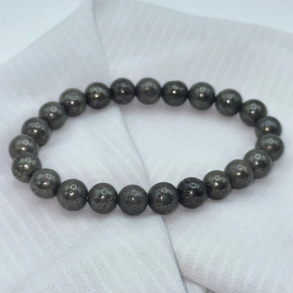 Bracelet Pyrite sur soie