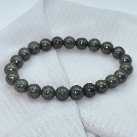 Bracelet Pyrite sur soie