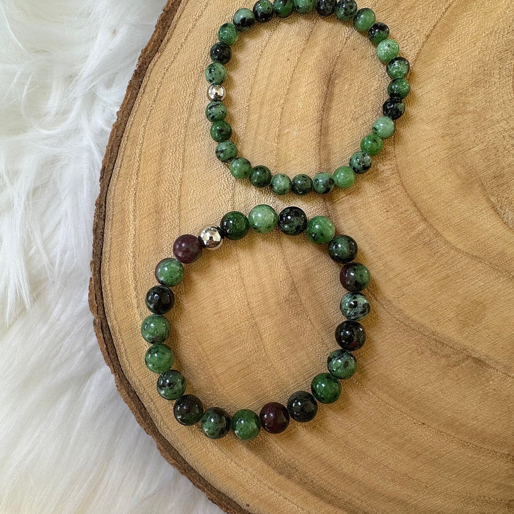 Bracelet Rubis Zoïsite - Bien être & Lithothérapie